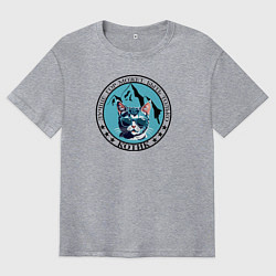 Мужская футболка оверсайз Лучше гор может быть только котик