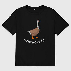 Футболка оверсайз мужская Гусь Джейсон Стэтхем, цвет: черный