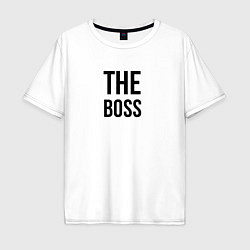 Футболка оверсайз мужская The boss - Couple, цвет: белый