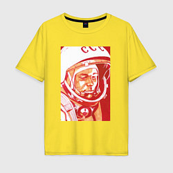 Мужская футболка оверсайз Gagarin in red