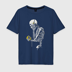 Мужская футболка оверсайз Skeletor music