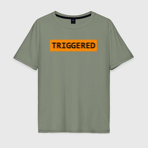 Мужская футболка оверсайз Triggered / Авокадо – фото 1