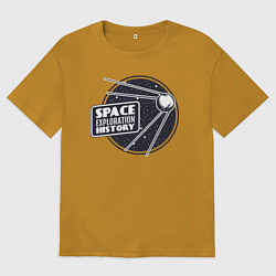 Мужская футболка оверсайз История исследования космоса