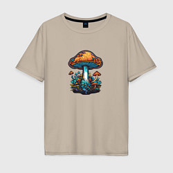 Мужская футболка оверсайз Психоделические грибы