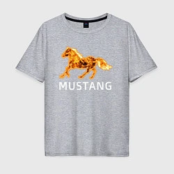 Футболка оверсайз мужская Mustang firely art, цвет: меланж