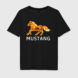 Футболка оверсайз мужская Mustang firely art, цвет: черный