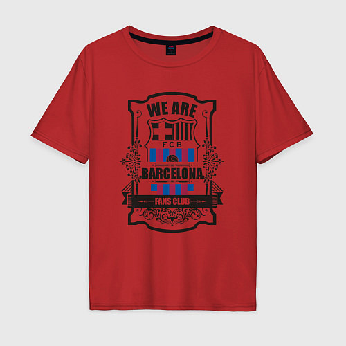 Мужская футболка оверсайз Мы Барселона / Красный – фото 1