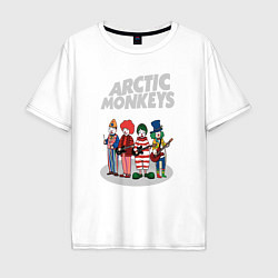 Футболка оверсайз мужская Arctic Monkeys clowns, цвет: белый