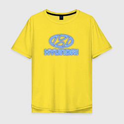 Футболка оверсайз мужская Hyundai neon, цвет: желтый