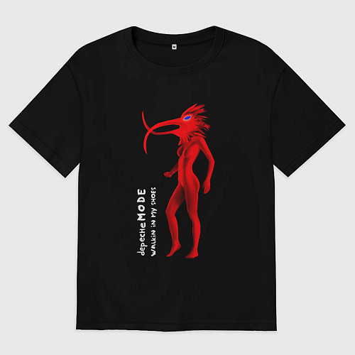 Мужская футболка оверсайз Depeche Mode - WIMS птица / Черный – фото 1