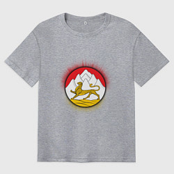 Мужская футболка оверсайз Герб Осетии