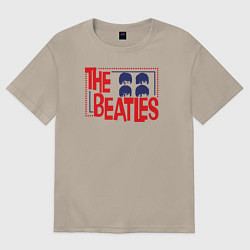 Футболка оверсайз мужская The Beatles Star, цвет: миндальный