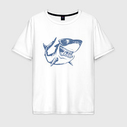 Мужская футболка оверсайз Большая акула