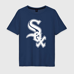 Футболка оверсайз мужская Chicago white sox - baseball, цвет: тёмно-синий