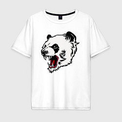 Мужская футболка оверсайз Оскал панды
