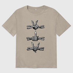 Мужская футболка оверсайз Колючая проволока