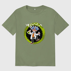 Мужская футболка оверсайз Безумный ученый