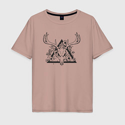 Мужская футболка оверсайз Dead deer