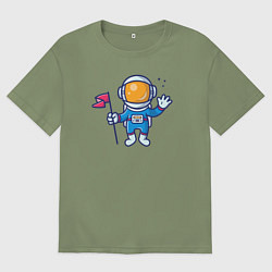 Мужская футболка оверсайз Космический привет