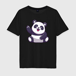 Мужская футболка оверсайз Привет от панды