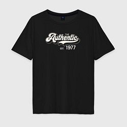 Футболка оверсайз мужская Authentic 1977, цвет: черный