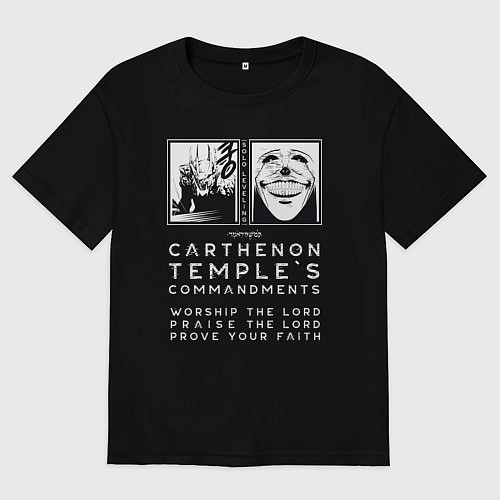 Мужская футболка оверсайз Solo Leveling Заповеди / Черный – фото 1