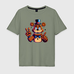 Мужская футболка оверсайз Медведь Фредди