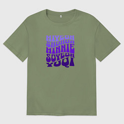 Футболка оверсайз мужская G I-dle k-idols, цвет: авокадо