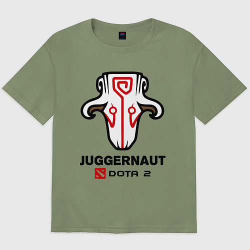 Мужская футболка оверсайз Juggernaut Dota 2 / Авокадо – фото 1