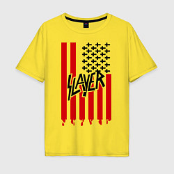 Футболка оверсайз мужская Slayer Flag, цвет: желтый