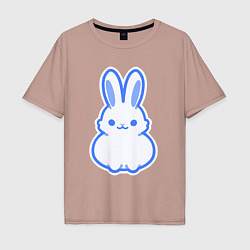 Мужская футболка оверсайз White bunny