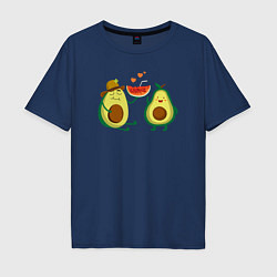 Мужская футболка оверсайз Парочка авокадо