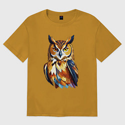 Мужская футболка оверсайз Мудрый филин