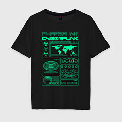 Мужская футболка оверсайз Cyberpunk streetwear