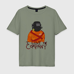 Футболка оверсайз мужская Lethal Company: I Love the Company, цвет: авокадо