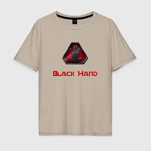 Мужская футболка оверсайз Command & Conquer: Чёрные братья / Миндальный – фото 1