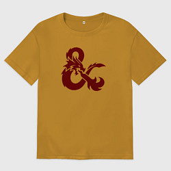 Мужская футболка оверсайз Подземелья и драконы лого