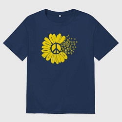 Мужская футболка оверсайз Цветок мира