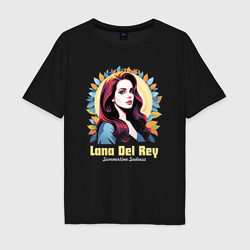 Мужская футболка оверсайз Lana Del Rey Summertime Sadness / Черный – фото 1