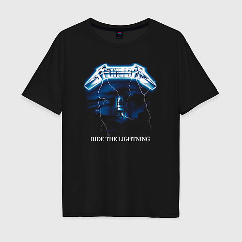 Мужская футболка оверсайз Metallica Ride the Lightning / Черный – фото 1