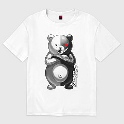 Футболка оверсайз мужская Монокума - Danganronpa, цвет: белый