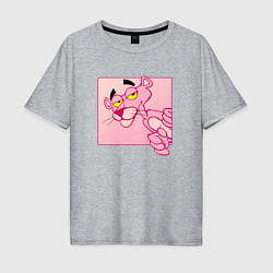 Мужская футболка оверсайз Розовая пантера из мультфильма