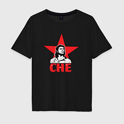 Футболка оверсайз мужская Che Guevara star, цвет: черный