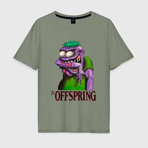 Мужская футболка оверсайз The Offspring bite me / Авокадо – фото 1