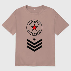 Мужская футболка оверсайз Сила басов - элитный отряд