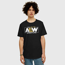 Футболка оверсайз мужская All Elite Wrestling AEW, цвет: черный — фото 2