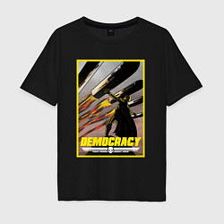 Футболка оверсайз мужская Helldivers 2: Democracy, цвет: черный