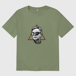 Футболка оверсайз мужская Depeche Mode - Andy Fletcher delta machine, цвет: авокадо