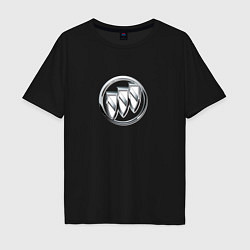 Мужская футболка оверсайз Buick logo металик