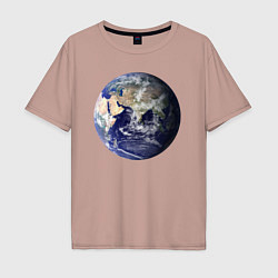 Мужская футболка оверсайз Наша планета земля